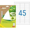 3270241012446-Apli Agipa - Etui A5 - 630 Étiquettes 100% recyclées blanches multi-usages - 12,8 x 38 mm - coins arron--0