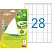 Apli Agipa - Etui A5 - 392 Étiquettes 100% recyclées blanches multi-usages - 48,5 x 18,5 mm - coins arrondis - réf 101246