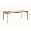 3483600174581-Bureau verre SLIVER - 190 cm - Pieds métal - Noyer et bronze--1