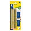 STAEDTLER Noris - Pack de 6 Crayons à papier - HB - 2 mm - avec 2 gommes