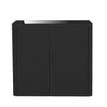 3660141929089-Armoire basse à rideaux EASY OFFICE - 110 x 104 x 41,5 cm - Corps, rideaux et poignée noir--0