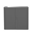 Armoire basse à rideaux EASY OFFICE - 110 x 104 x 41,5 cm - Corps, rideaux et poignée anthracite