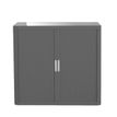 3660141932218-Armoire basse à rideaux EASY OFFICE - 110 x 104 x 41,5 cm - Corps et rideaux anthracite - Poignée gri--0