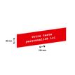 Plaque boîte à lettres personnalisée avec votre texte - 120 x 30 mm - rouge - adhésivée prête à poser