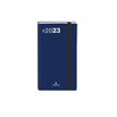 Agenda de poche Flex - 1 semaine sur 2 pages - 9,5 x 17,5 cm - bleu marine - Oberthur