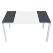 Bureau droit EASYDESK - L140 x P80 cm  - Blanc/anthracite