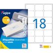 3270241009811-Apli Agipa - 1800 Étiquettes adhésives blanches multi-usages - 63,5 x 46,6 mm - coins arrondis - réf--0