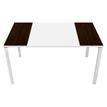 Bureau droit EASYDESK - L140 x P80 cm  - Blanc/wengé