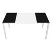 Bureau droit EASYDESK - L160 x P80 cm  - Blanc/noir