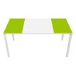 Bureau droit EASYDESK - L160 x P80 cm  - Blanc/vert
