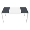Bureau droit EASYDESK - L160 x P80 cm  - Blanc/anthracite