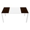 Bureau droit EASYDESK - L160 x P80 cm  - Blanc/wengé
