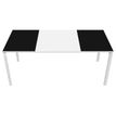 Bureau droit EASYDESK - L180 x P80 cm  - Blanc/noir