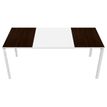 3660141250992-Bureau droit EASYDESK - L180 x P80 cm  - Blanc/wengé--0