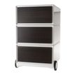 Caisson de bureau mobile EASYBOX - 3 tiroirs - Wengé