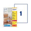 Avery - 100 Étiquettes adresse blanches - 99,6 x 289,1 mm - Impression laser - réf L7167-100