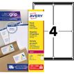 Avery - 400 Étiquettes adresse blanches - 99,1 x 139 mm - Impression laser - réf L7169-100