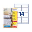 Avery - 1400 Étiquettes adresse blanches - 99,1 x 38,1 mm - Impression laser - réf L7163-100