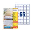 3266550263259-Avery - 6500 Mini Étiquettes adresse blanches - 38,1 x 21,2 mm - Impression laser - réf L7651-100--0