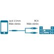 3700224734053-MCL Samar - adaptateur audio/stéréo 2 prises RCA (M) vers JACK 3.5 (M) - 5 m--1