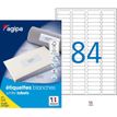 Apli Agipa - 8400 Étiquettes adhésives blanches multi-usages - 46 x 11,1 mm - coins arrondis - réf 102165