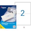 Apli Agipa - 200 Étiquettes adhésives blanches multi-usages - 199,6 x 143,5 mm - coins arrondis - réf 102171