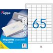 3270241021998-Apli Agipa - 6500 Étiquettes adhésives blanches multi-usages - 38,1 x 21,2 mm - coins arrondis - réf--0