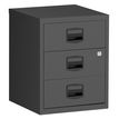 Caisson mobile métallique monobloc - H52 x L41 x P40 cm - 3 tiroirs - anthracite