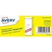 5014702032615-Avery -  500 étiquettes à cheval pré-imprimées Promotion - 50 x 125 mm - Blanc/Rouge--0
