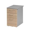 3483600784599-Caisson bout de bureau JAZZ+ - Profondeur 61 cm - 3 tiroirs - Hêtre--0