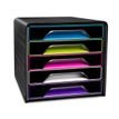 CEP Gloss - Module de classement 5 tiroirs - noir/multicolore subtil