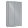 3219096910040-Armoire haute monobloc à rideaux ETIC - 198 x 120 cm - gris--0