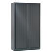 Armoire haute monobloc à rideaux ETIC - 198 x 120 cm - anthracite