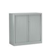 Armoire basse monobloc à rideaux ETIC - 100 x 120 cm - gris