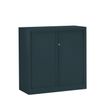 Armoire basse monobloc à rideaux ETIC - 100 x 120 cm - anthracite
