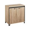 Rangement bas MAMBO - L80 x H82 x P46 - 2 portes - Chêne Sonoma/noir