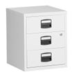Caisson mobile métallique monobloc - H52 x L41 x P40 cm - 3 tiroirs - blanc