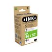 Cartouche compatible HP 56/57 - pack de 2 - noir, cyan, magenta, jaune - ink