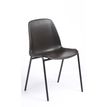 Chaise CHARLOTTE - pieds noirs sans accroche - marron