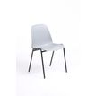 Chaise CHARLOTTE - pieds noirs sans accroche - coque M1 (non feu) - gris clair