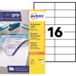 Avery - 1600 Étiquettes multi-usages blanches - 105 x 37 mm - réf 3484-100