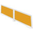Lot de 2 écrans de séparation en polystyrène - H35 x L80 cm - orange