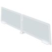 Lot de 2 écrans de séparation en polystyrène - H35 x L80 cm - hêtre
