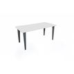 Bureau EVIDENCE - 180 cm - Pieds anthracites - Plateau blanc
