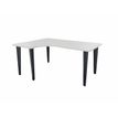 2012349455944-Bureau compact 90° à gauche EVIDENCE - Pieds anthracites - Plateau blanc--0