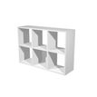 Bibliothèque modulaire MAXICOLOR - 6 cases - blanc 