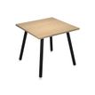 Table haute - 80 x 80 x 105 cm - Pieds métal noirs - Chêne