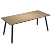 Table haute - 180 x 80 x 105 cm - Pieds métal noirs - Chêne