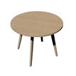 Table ronde - H105 cm - 100 cm - 4 Pieds bois - plateau imitation chêne