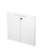 Jeu de 2 portes pour bibliothèque basse - blanc